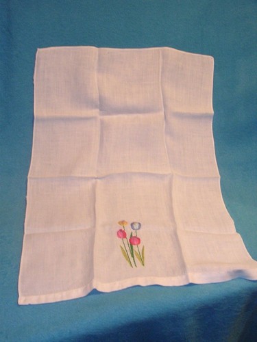 Vintage hand stitched tulip - vintage,