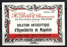 Etiquette Chromo-Antiseptique d'Hypochlorite de Magnésie-H.Poillot-Dijon