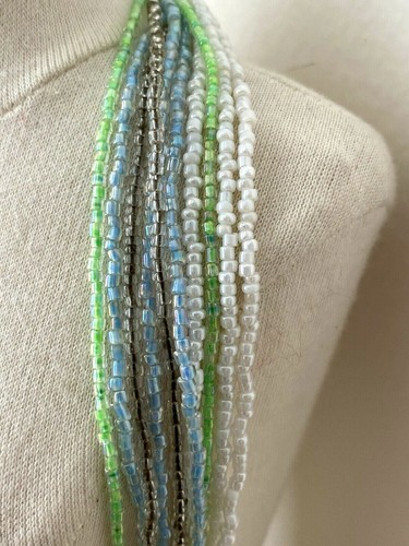 Collier vintage perle pastel - collier,