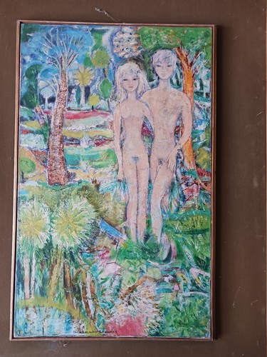 Tableau ancien huile sur toile - tableau,