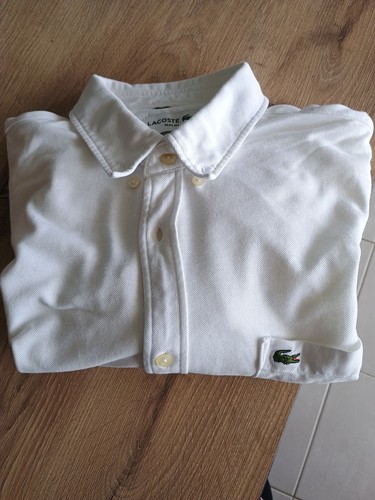 Chemise lacoste blanche - lacoste, maille