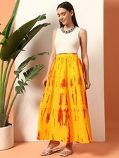 Jupe Longue Maxi Tie-Dye Jaune