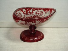 COUPE Ancienne DRAGEOIR en CRISTAL Gravé De BOHEME