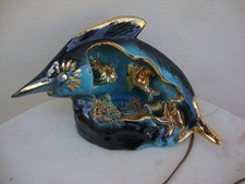 rare lampe VALLAURIS  souvenir bord de mer, modèle ESPADON , vintage années 70