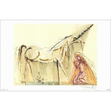 DALI Salvador - Lithographie "Les chevaux Daliniens, La Licorne" 36x56cm - 1983