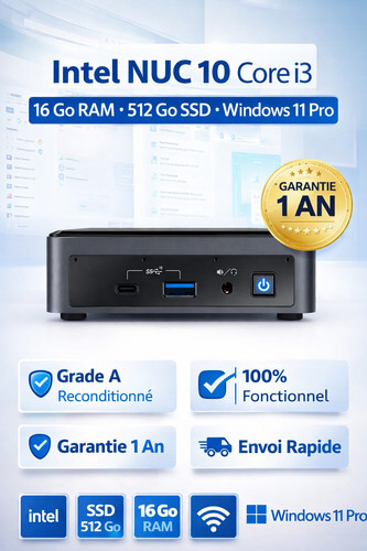 Intel nuc 10110u - nuc, 16go