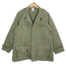 Veste Toile Militaire Vert Kaki Vintage