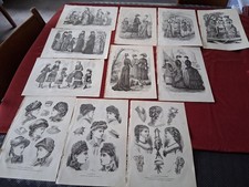 Mode: 11 gravures XIX.Journal des Demoiselles