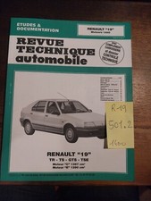 Revue Technique Renault 19 1400 Tr Ts Gts Tse Gtr RL Rn i R 19 1.4 R19 1390 1397