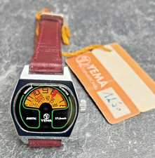 Rare Montre Yema mécanique Heures Sautantes Jump Hour Femme fonctionne