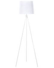 Lampadaire sur Trépied E27 Max 60W en Métal et Polycoton Blanc Lumière Douce Sam