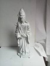 statuette en porcelaine blanche de chine 18ème hauteur 31 cm largeur 12 cm 810gr