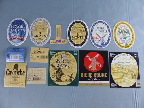 Lot étiquettes bière - 13,