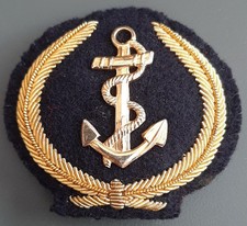Insigne Macaron Amovible Casquette Officier Marinier Marine Nationale France