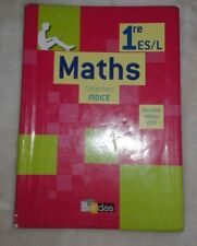 LIVRE SCOLAIRE MATHS 1 ère ES
