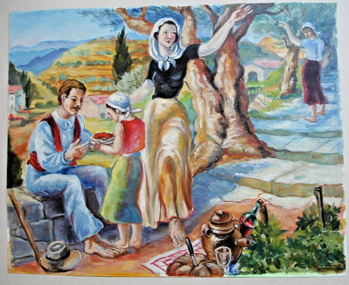 Scene campagne provence - de,