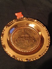 A1BC⚠️ VINTAGE ASSIETTE DÉCORATIVE CUIVRE VERNIS TRES BON ETAT ⚠️ 