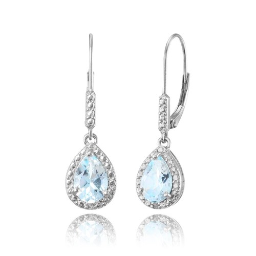 Argent sterling topaze bleu - argent,