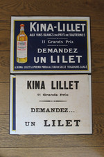 (106A) Porte menu Sous main KINA LILLET LILET SAUTERNES + buvard