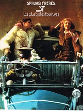 PUBLICITE  1976   SPRUNG FRERES  boutique fourrure