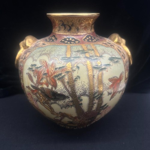 Vase satsuma doré peint la - satsuma,