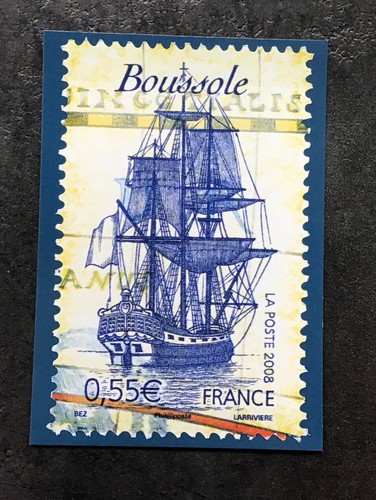 Carte postale boussole bateaux - boussole,