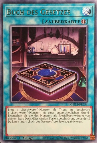 Yugioh buch des - des, gesetzes