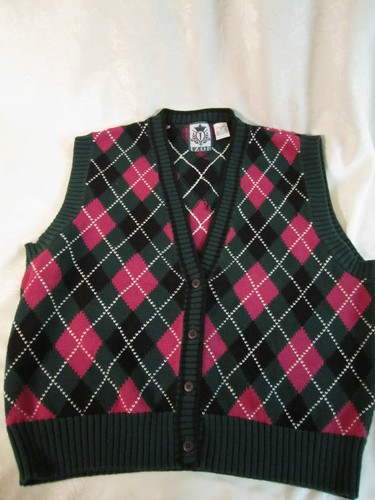 Izod argyle sweater - argyle, dark