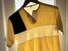 S/M Vtg 70s Terrycloth Striped
