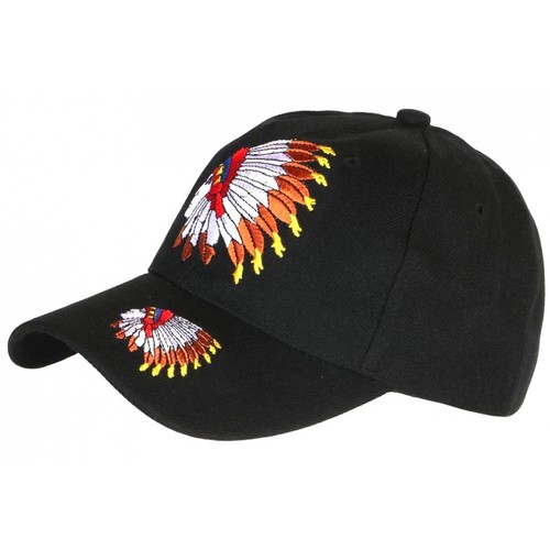 Casquette indien noire usa - indien,