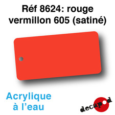 Decapod 8624 - Rouge vermillon 605 (satiné), Peinture acrylique à l'eau