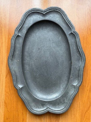 Plat ovale etain - ancien, style