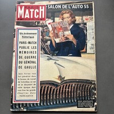 Paris Match Numéro 288 octobre 1954 salon de l'auto 1955, mémoire de DE GAULLE