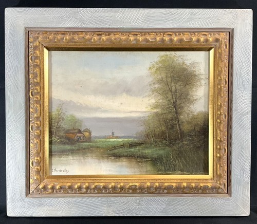 Tableau ancien huile - , paysage