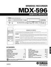 Manuel De Service Pour Yamaha MDX-596