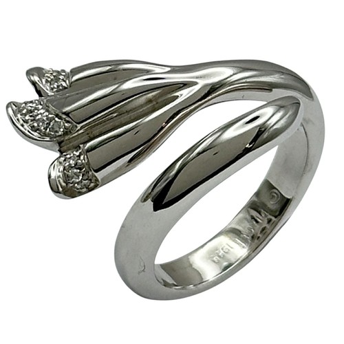 Bague fleur piaget - or, blanc