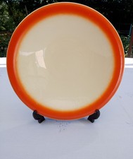 Compotier Ancien Faïence Sarreguemines DV Liseré Orange