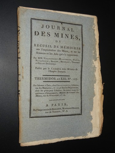 Journal des mines - journal,