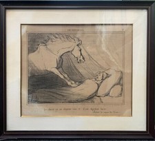 Honoré Daumier Lithographie originale Série "Les Hippophages" n°3