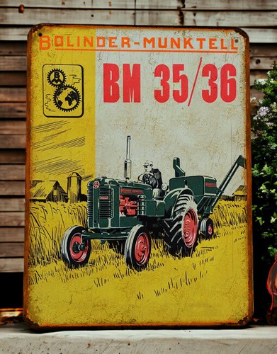 Plaque métal tracteur - plaque,