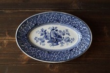 Plat ancien faience blanc - faience,
