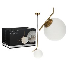 Suspension / Lampe décorative PELOTA E27 Blanc Doré Acier Verre EDO SOLUTIONS