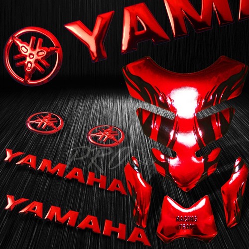 Chrome red tribal fire tank - chrome,