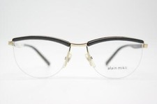 Lunettes Alain Mikli A02023 Noir Or Monture Demi-Rim Eyeglasses Neu