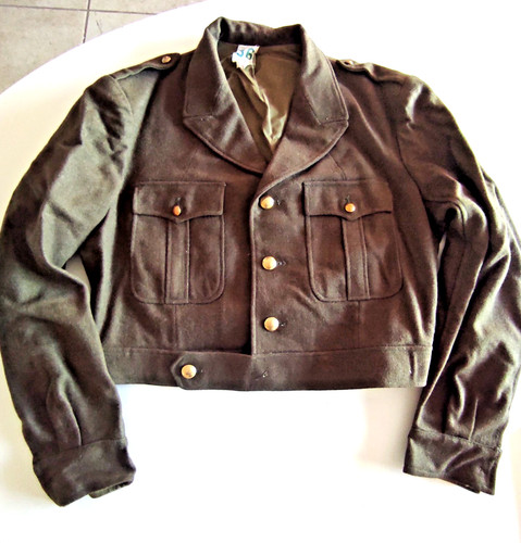 Veste kaki laine - laine, militaire
