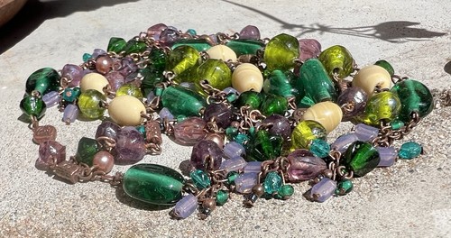 Collier ancien perles - perles, verre