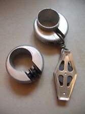 Lot de 2 poulies en inox et alu char voile bateau voilier