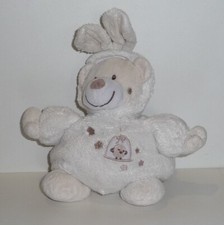 Doudou Ours Nicotoy - Collection déguisé en Lapin - Etat moyen