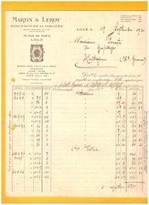 LILLE (59) USINE de TABLIERS / VETEMENT "MARTIN & LEROY" en 1930