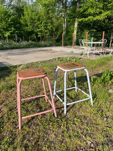 Tabourets fer forgé et - en,